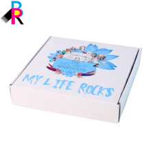 Caja de envío de cartón plegable de alta calidad personalizada color blanco